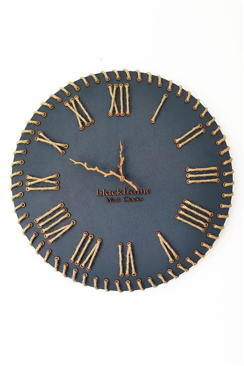 Blackframe Naturel Lines Antrasit Gri Duvar Saati - 60cm