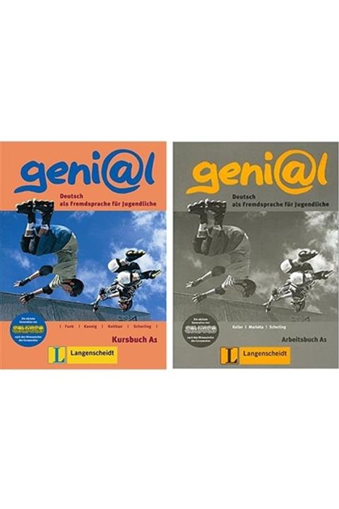 Langenscheidt Genial Kursbuch A1 + Genial Arbeitsbuch A1 / 2 Kitap Takım -