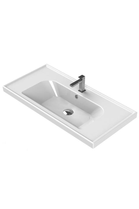 TURKUAZ Dolap Uyumlu Etajerli Lavabo,frame 100x45 Cm