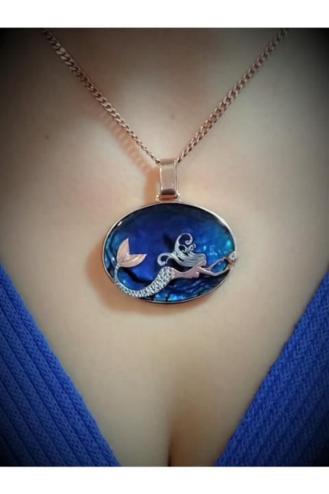 Felizzi Jewelery Okyanus Sedef Deniz Kızı Temalı Gümüş Kolye Ucu