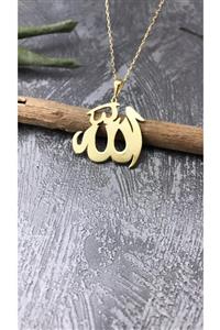 Joel Jewelry 925 Ayar Gümüş Altın Kaplamalı Allah Yazılı Kolye