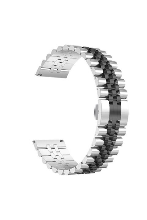 Xiaomi Mi Amazfit Gtr 42 Mm Krd-36 20mm Metal Kordon Gümüş Siyah + Popsocket