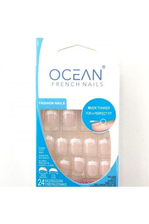 Aydınlı Takma Tırnak Pembe ( Ince French )