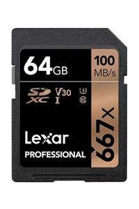 Lexar 64 Gb 667x U3 V30 4k Sd Hafıza Kartı (100 Mb/s)