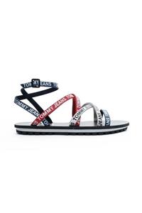 Tommy Hilfiger Cleated Flat Kadın Lacivert Sandalet