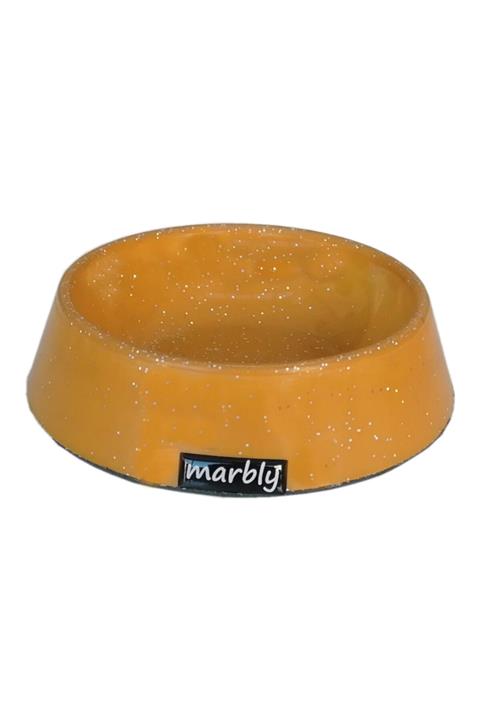 Hepsinetten Bilişim Marbly Sarı Galaxy Mermerit Köpek Mama Su Kabı 1000 Ml