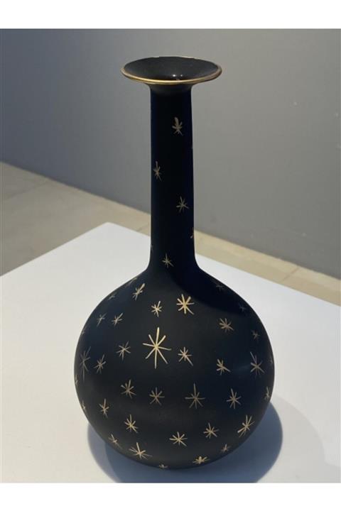 Arem Dekor Aksesuar Yıldızlı Siyah Karaf