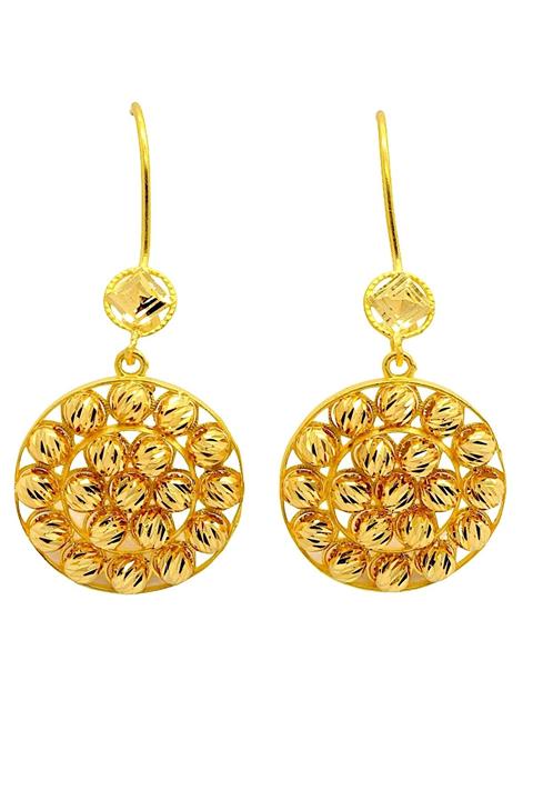 CiGOLD 22 Ayar Altın Taşsız Fantezi Küpe K2küp0529025687