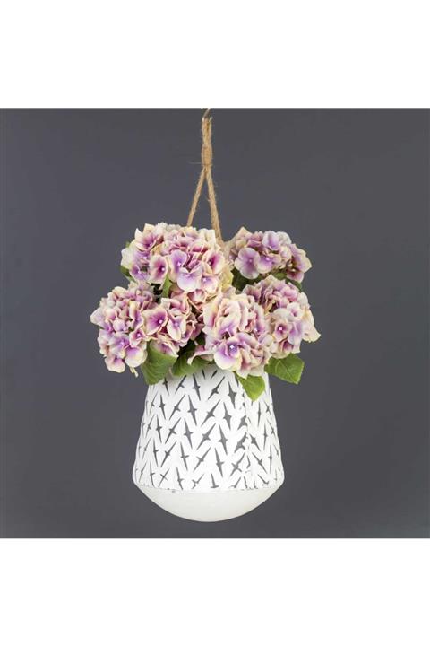 Evistro Dekoratif Metal Vazo Saksı Çiçeklik 26cm X 27cm