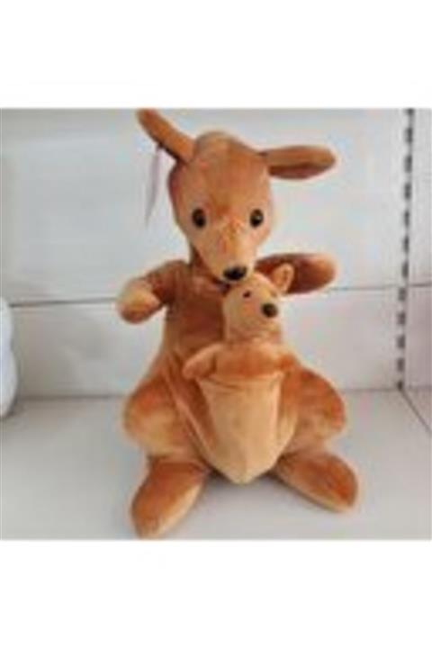 Şeker Adası Yavrulu Peluş Oyuncak Kanguru 40 Cm
