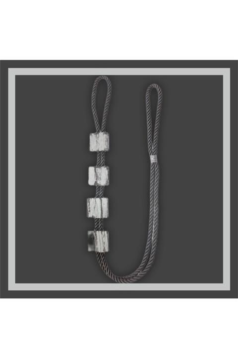 ITALY Gri Parlak Motifli Braçol