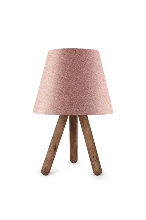 HOMİNG Üç Ayaklı Ahşap Abajur Gülkurusu