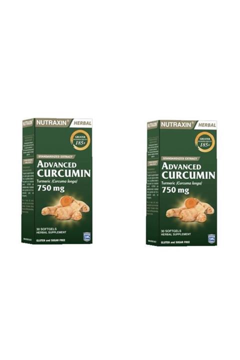 Nutraxin Advanced Curcumin 750 mg 30 Yumuşak Kapsül X 2 Adet