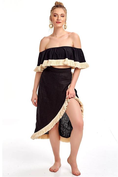 Argento Siyah Etek Pareo