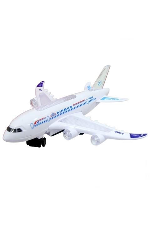 CanEm Yılın Ilk Fırsatları - Airline Pilli Işıklı Sesli Çarp-dön Uçak - ™ Beyaz At®