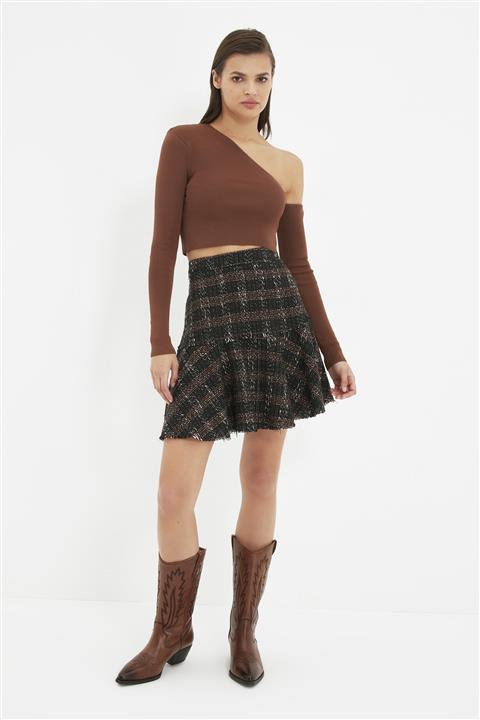 TRENDYOLMİLLA Çok Renkli Tüvit Etek TWOAW21ET0087