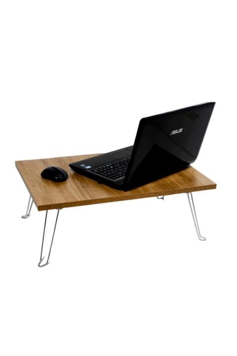 aksuticaret Katlanır Laptop - Çalışma - Kahvaltı Sehpası - Yatak Sehpası Ahşap