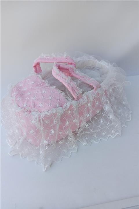 KAPLUMBAĞA BEBE Pembe Güpürlü Portbebe