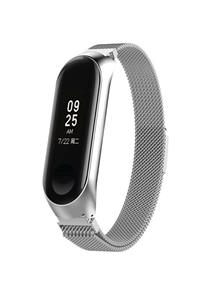 Aksesuar Fırsatı Xiaomi Mi Band 5/6 Uyumlu Yüksek Kalite Metal Hasır Kordon Kayış - Gri