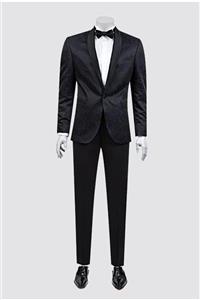 Damat Damat Slim Fit Slim Fit Lacivert Desenli Takım Elbıse