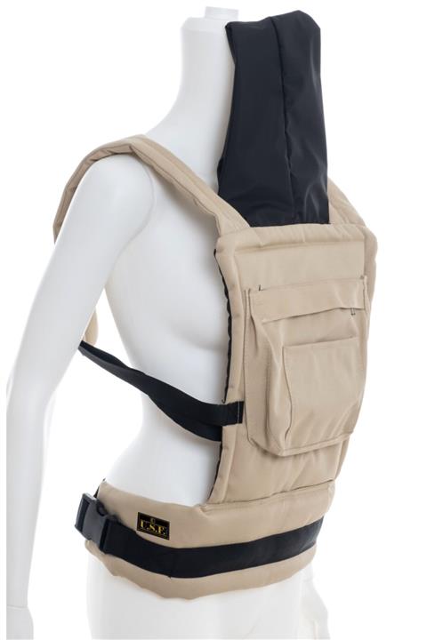 USF Ergonomik Lüx Bebek Kangurusu - Bebek Taşıma Kanguru Düz Bej