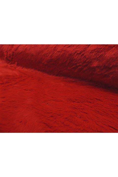 SAFA TEKSTİL Kırmızı Peluş Kumaş