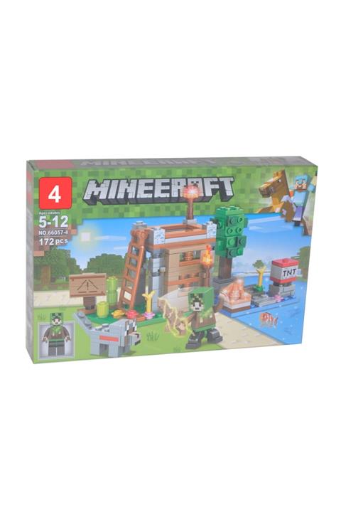 elife Es66057-4 Lego Yapı Oyuncak Seti Minecraft My World Serisi 172 Parça