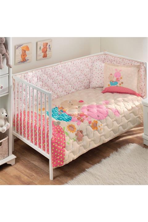 Yağız Bebe Uyku Seti Pembe Bahçe