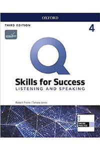 OXFORD UNIVERSITY PRESS Q Skills For Success 4 - Listening And Speaking With Online Practice