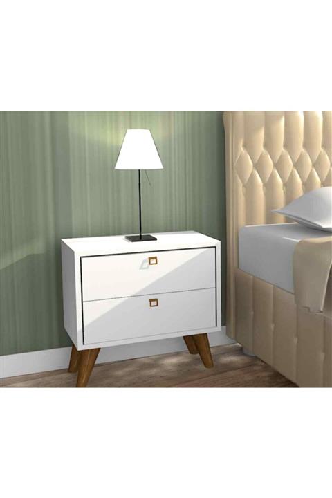 Bicabin Oslo 2 Çekmeceli Komodin Beyaz