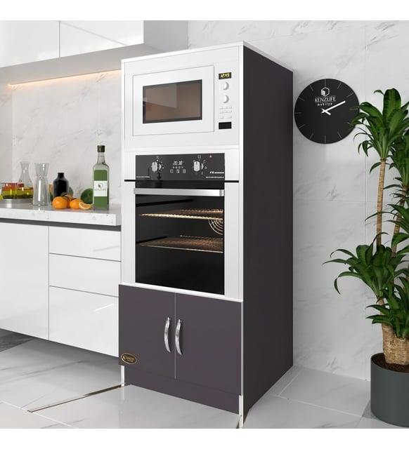 Kenzlife ankastre fırın dolabı ahsen gri mutfak banyo kiler ofis kitaplık