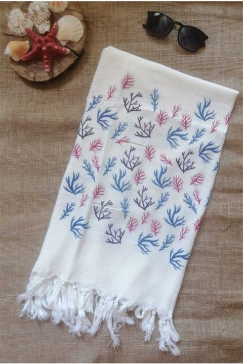 Rue Tasarım Renkli Deniz Yosunu Bamboo Peştemal