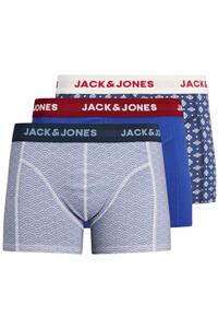 Jack & Jones Jack&jones Blue Geo 3 Lü Paket Erkek Boxer