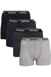 MENBOX 12'lı Eko Karışık Renk Likralı Erkek Boxer