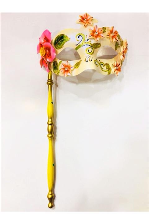 LAUREL DREAM Sopalı Tutmalı Venedik Maskesi Pembe