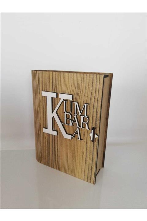 YILDIZ LAZER HEDİYELİK Ahşap Kitap Kumbara