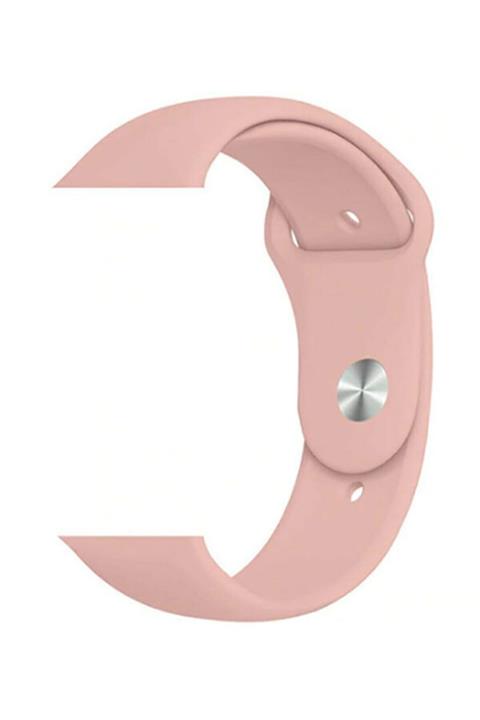 Apple Watch 1 2 3 4 5 6 Se 44 Mm Silikon Ayarlanabilir Kordon Rose + Popsocket