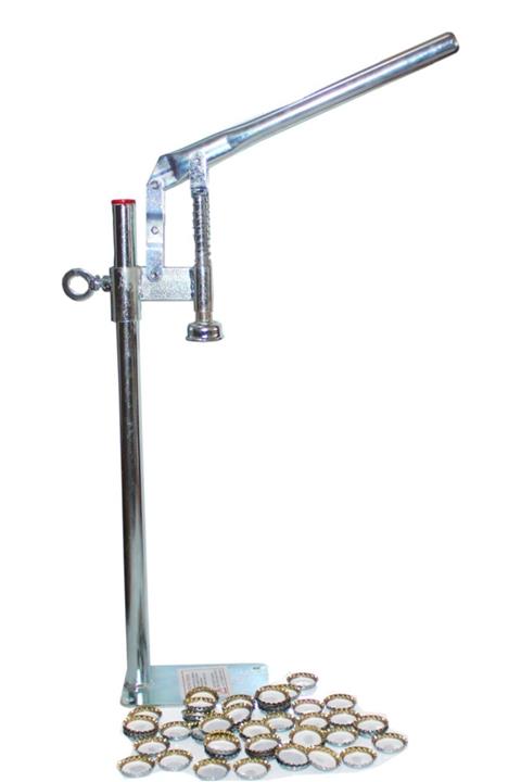 yeni11 Büyük Boy Uğur Şişe Kapağı Kapatma Makinesi Presi + 1000 Kapak