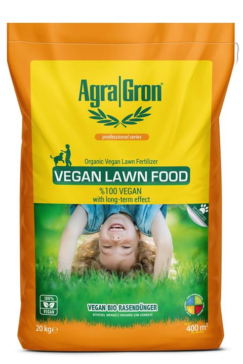 AgraGron Vegan Bitkisel Menşeli Çim Gübresi Doğal Çim Coşturan Gübre 20 kg