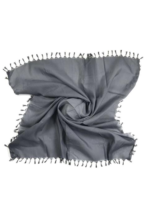 Royaleks Düz Çekme Boncuklu Polyester Yazma 100x100