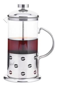 Tilbe Home French Press Bitki Çayı Demliği Kahve Çay Demleme Metal Kulplu Cam French Press 350 Ml.