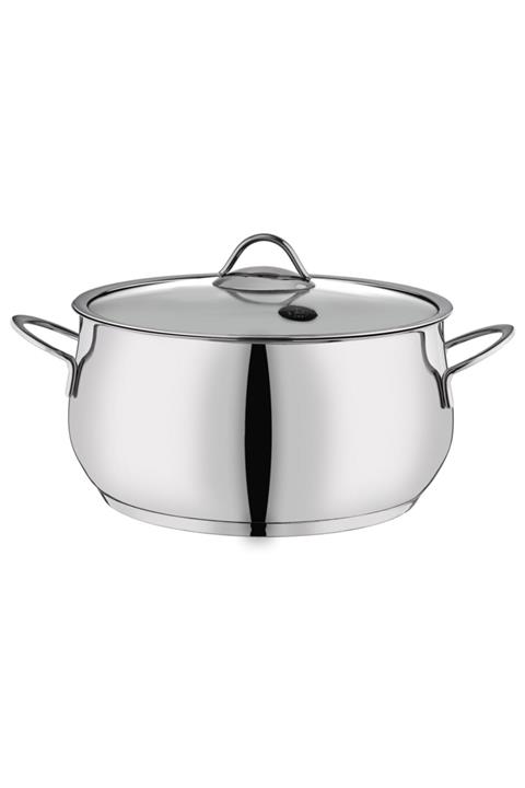 Taç Gümüş Bengü Derin Çelik Tencere 24 cm