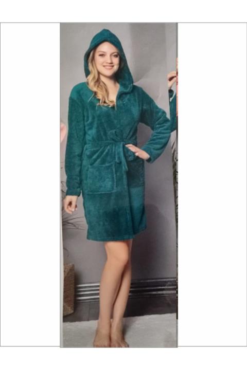 home wear Kadın Pamuk Yeşil Bornoz