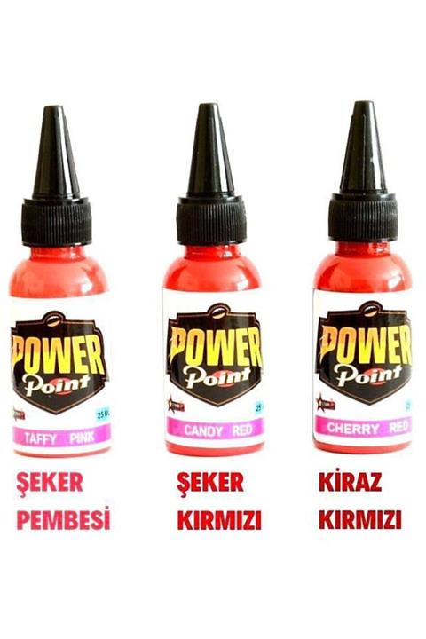 POWER POINT Kalıcı Makyaj Boyası Dudak Rengi Seti 3 Farklı Renk - Usa 25 Ml - Kampanya Fiyatı