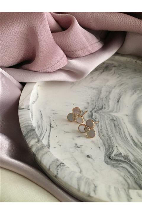 ŞH’S Aksesuar Yonca Model Taşlı Mini Küpe