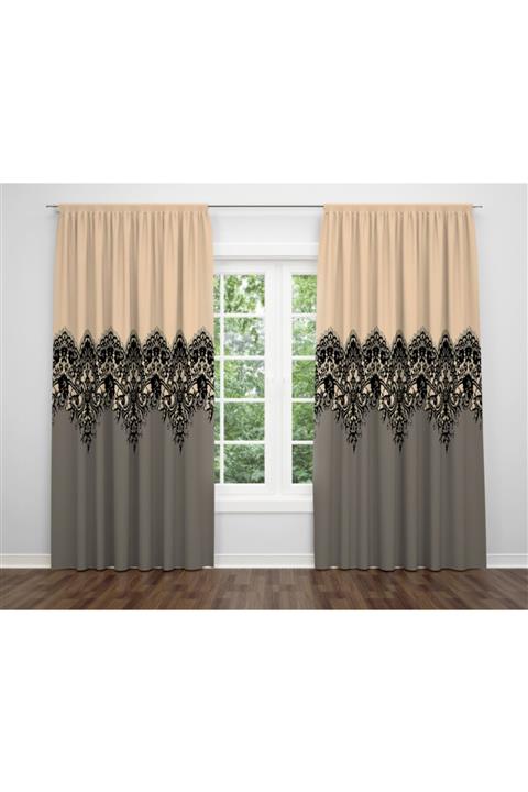 Homefesto Dekoratif Özel Tasarım Tek Kanat Fon Perde