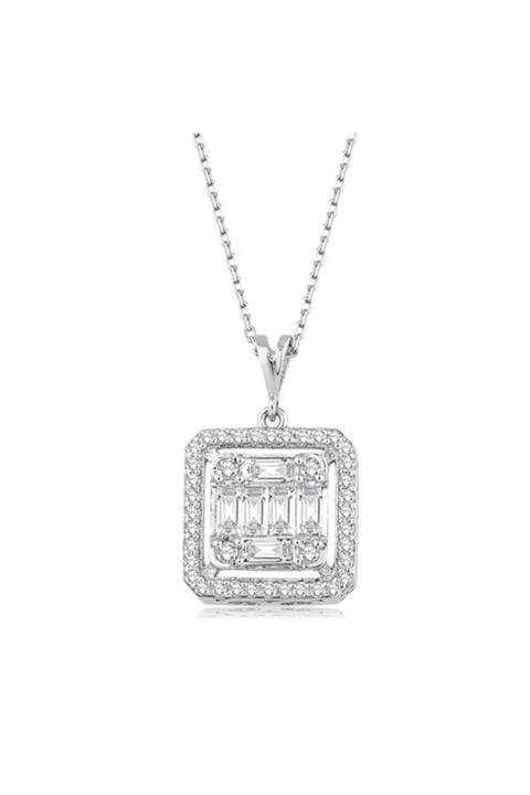 Lotus Diamond 0.67 Karat Pırlanta Baget Kolye