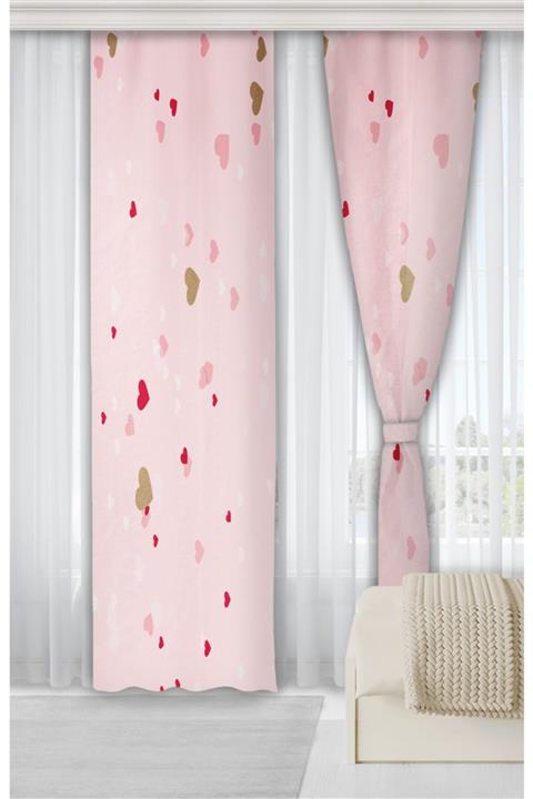 Jungle Halı Çocuk Odası Fon Perde Kalpli 140 x 200 cm