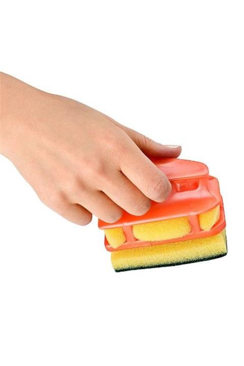 İndiriminVar Bulaşık Yıkama Aparatı Saplı Bulaşık Süngeri Tutucu 6 Adet Sünger