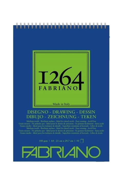 Fabriano 1264 Drawing Spiralli Çizim Defteri 180 Gr. 50 Yp. A4